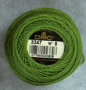 8번사 Pearl Cotton Balls-3347(Medium Yellow Green)/DMC ART 116