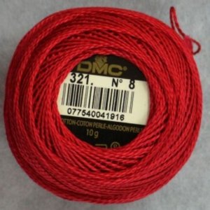8번사 Pearl Cotton Balls-321(Red)/DMC ART 116