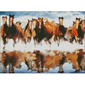 [sun]Horses in the Water(SF-A18) - 실로하는 십자수패키지