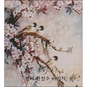 [sun]벚나무위의박새(SF-D29) -실로하는  십자수패키지