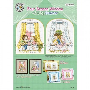 A01c (소)포시즌윈도우(봄,여름)-Four Season Window-Spring,Summer (십자수 도안)