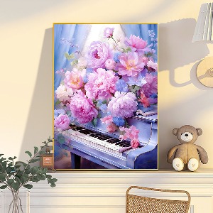 (프패)꽃과 피아노  가로50 세로75cm-9ct전체수 -실로하는