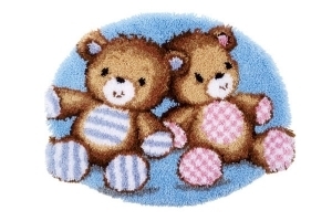 스킬자수(래치훅) 매트 Teddy Bears-0154391 