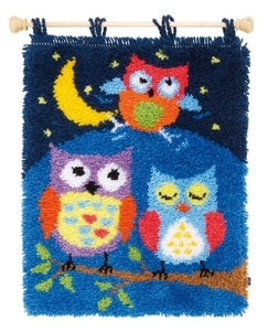 스킬자수(래치훅) Owls in the night-0154926