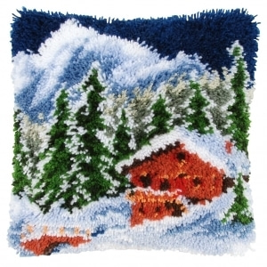 스킬자수(래치훅 Latch Hook Kit)쿠션 Winter Mountains-0153601