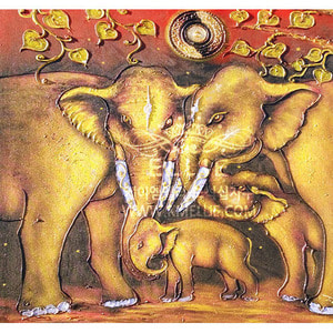 K3D-황금코끼리(원형큐빅)-60×50cm 
