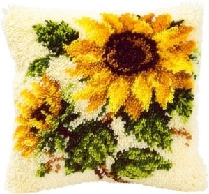 스킬자수(래치훅 Latch Hook Kit)쿠션 Sunflowers-0014168